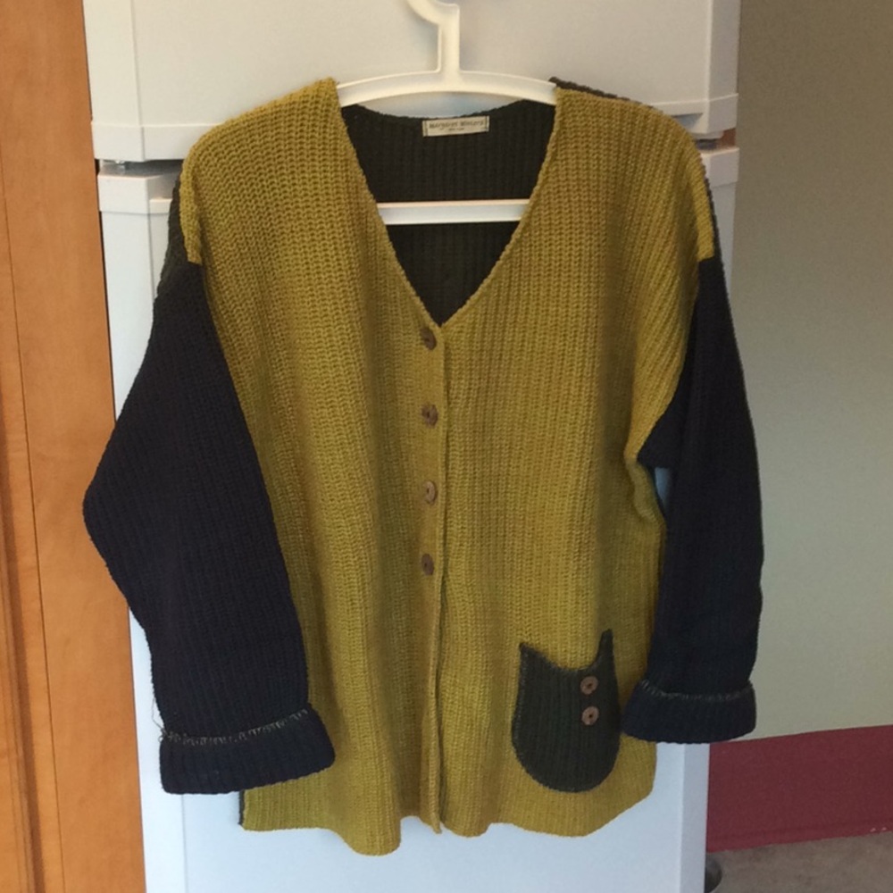 Color Block Cardigan Margaret Winters New York